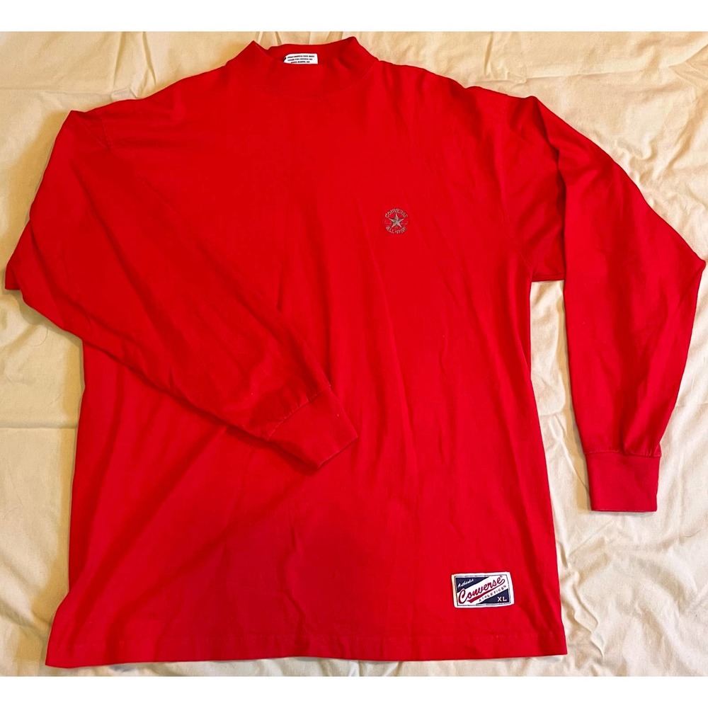 Vintage Converse Candy Red Mock/Turtle Neck